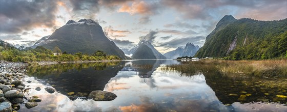 Mitre Peak reflecting in the water