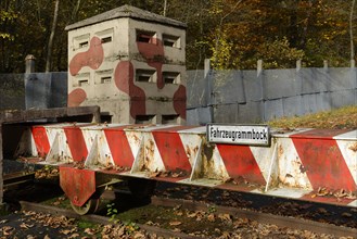 Border security at the checkpoint of the former GDR Bavaria Thuringia near Henneberg