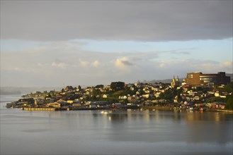 City view with shopping center Paseo Chiloe