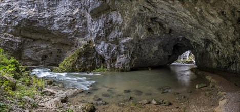 Bridge and path in Zelske Jama cave