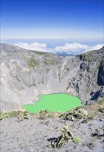 Caldera with green crater lake