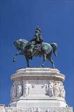 Bronze statue of Vittorio Emanuele II at the Vittoriano national monument