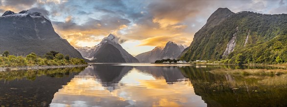 Mitre Peak reflecting in the water