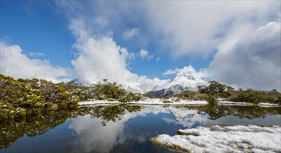 Snow on summit of Key Summit