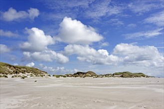Dunes with cloudy sky