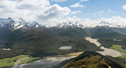 View on Dart River and mountain scenery