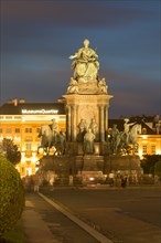 Maria-Theresien-Monument at dusk