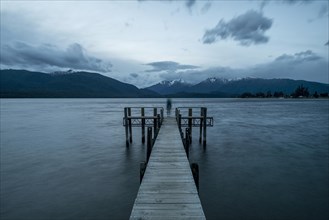 Cloudy sky over mountains