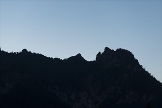 Striking mountain silhouette sleeping witch