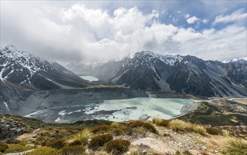 View on Hooker Valley from Sealy Tarns track