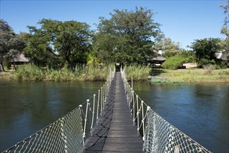 Suspension bridge over the Okavango River
