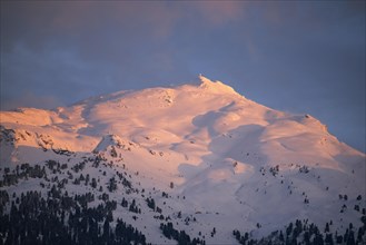 Snowy mountain summit