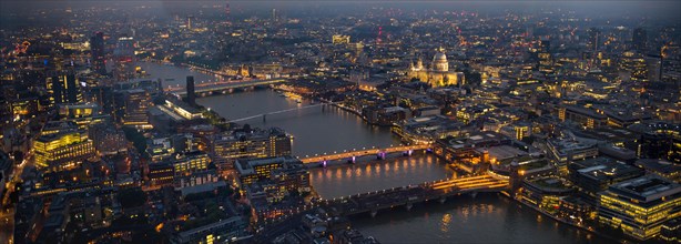 View of River Thames with London Bridge