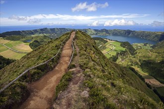 Way to a viewpoint in the volcanic crater Caldera Sete Cidades