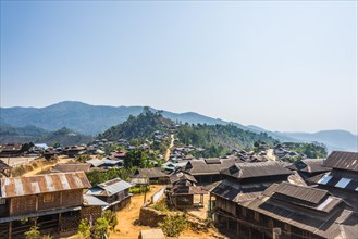 View of mountain village