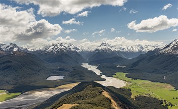 View on Dart River and mountain scenery