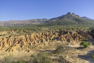 Eroded rock formations