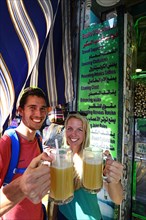 Tourist drink sugarcane-syrop