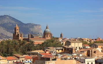 View from the Campanile di San Giuseppe Cafasso over the city to the Cathedral Maria Santissima Assunta