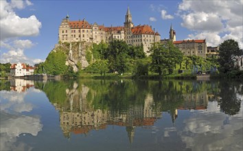 Schloss Sigmaringen or Sigmaringen Castle on River Danube