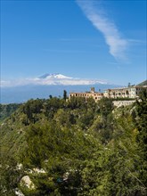 San Domenico Palace Hotel with Mount Etna