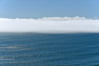 Lake fog over the sea