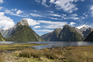 Mitre Peak and Mount Kimberley in Milford Sound