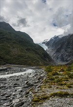 Glacial river and glacier tongue