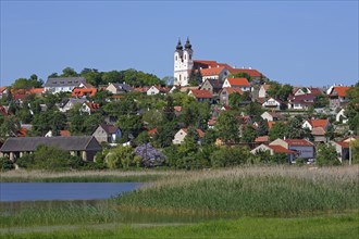 Tihany Abbey overlooks the town of Tihany on the Tihany Peninsula