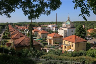 View of the Crespi d'Adda village