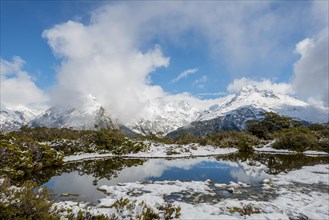 Snow on summit of Key Summit