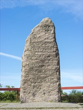 Boulder with modern inscription on the Blabjerg