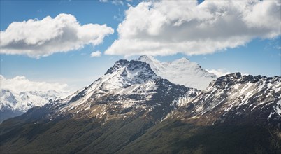 View on Ernslaw glaciers and mountain scenery