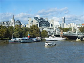 River Thames in front of Charing Cross station
