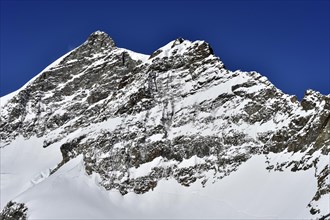 View from Jungfraujoch on peak of the Jungfrau