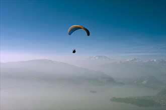 Paraglider over Lake Maggiore