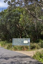South Head Heritage Trail Board with hiking trail
