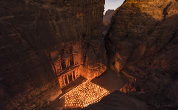 Candles in front of the Pharaoh's treasure house