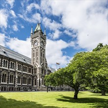 Old neo-gothic main building with bell tower