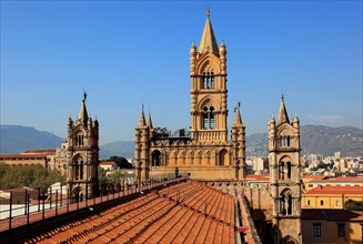 On the roof of the Cathedral of Maria Santissima Assunta