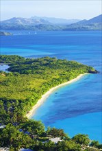 Aerial view of Nacula Island with Nanuya Lailai Island