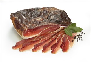 South Tyrolean ham with bay leaves