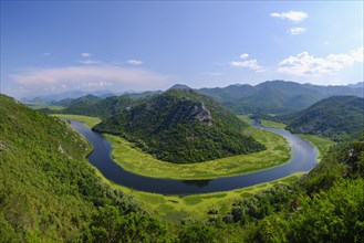 River bend of the river Rijeka Crnojevica