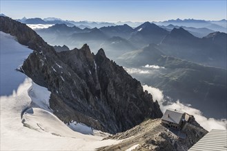 Panoramic view from the top station Punta Helbronner
