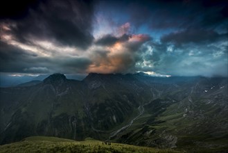 Dramatic clouds above Lechtal mountains