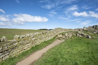 Hiking trail along Hadrian's Wall