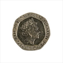 British twenty pence coin