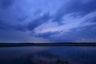 Thunderstorm clouds at dusk