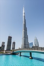 Burj Khalifa lake and bridge