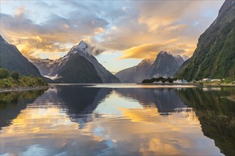 Mitre Peak reflecting in the water